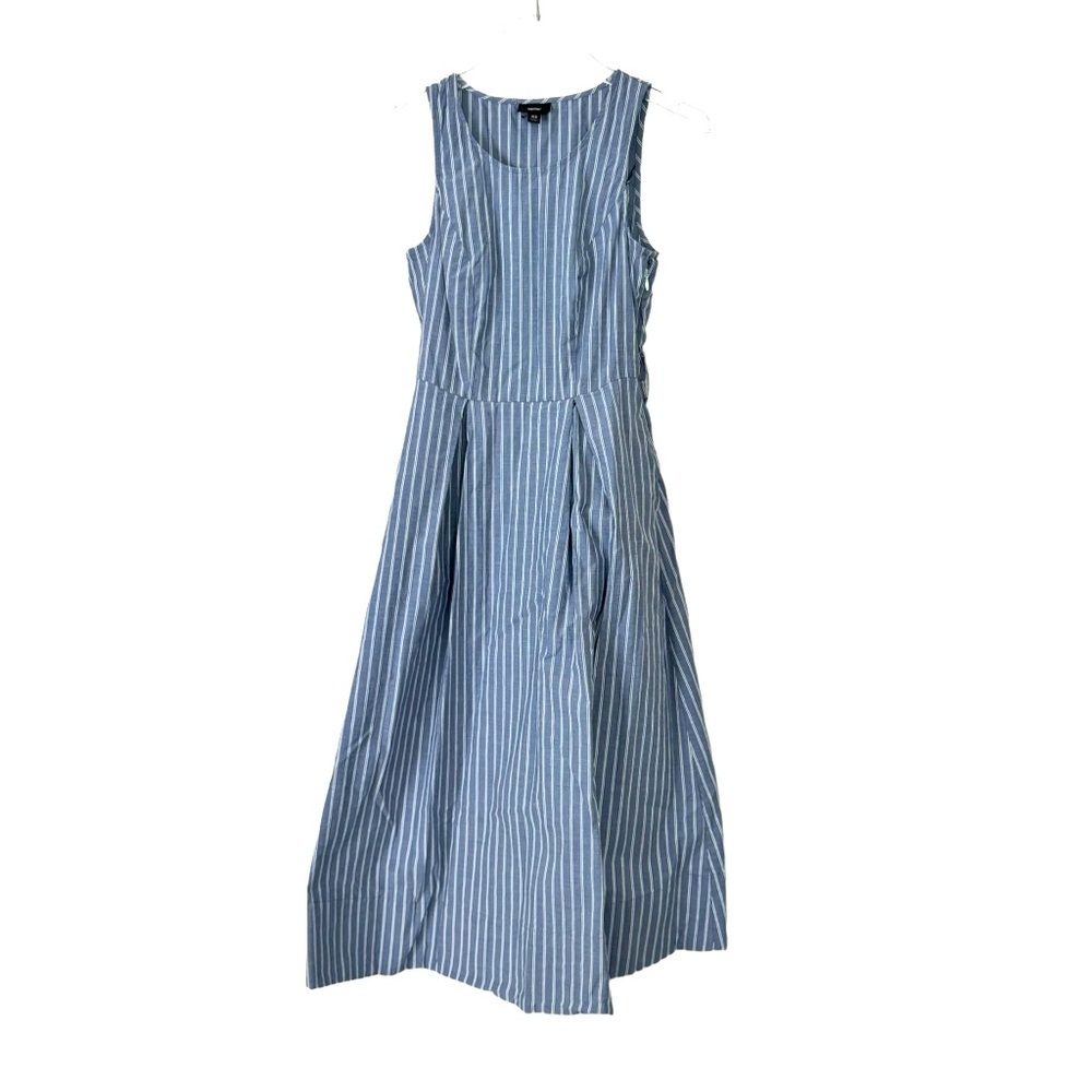 Mossimo | Grey and White Pinstripes | Sleeveless Dress | Size XS | NWOT - Picture 1 of 5